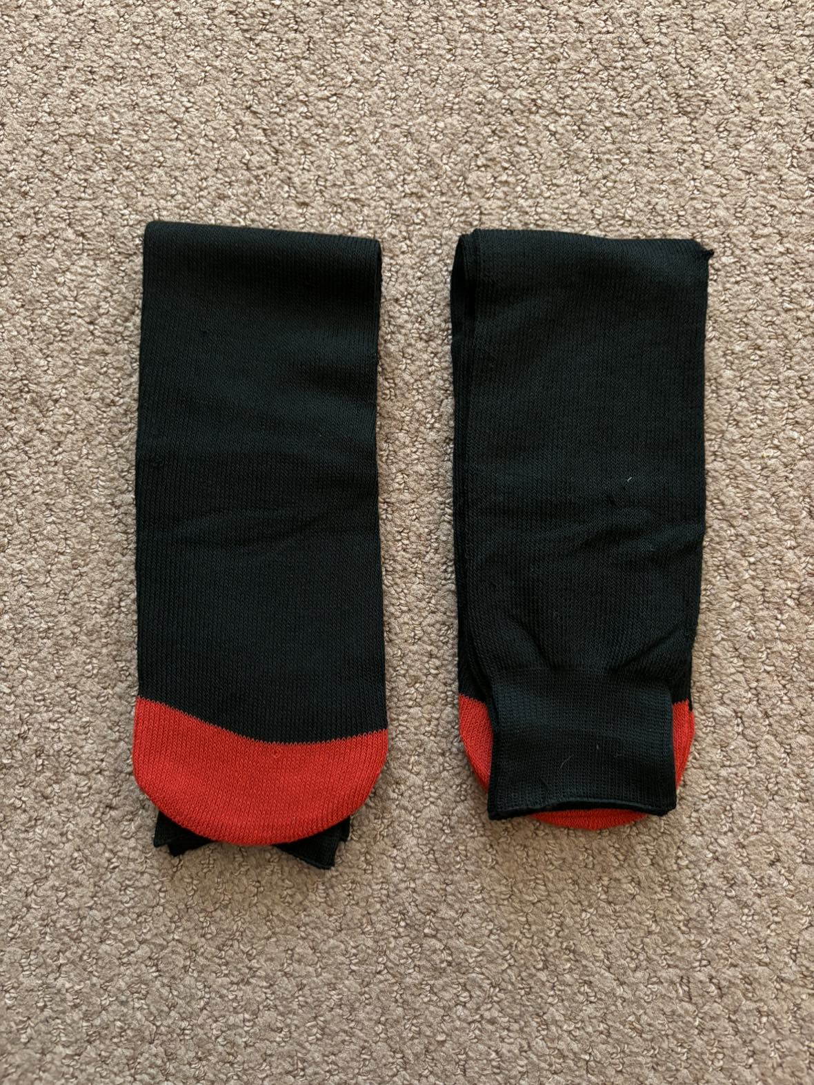 2 pairs of red and black socks thumbnail