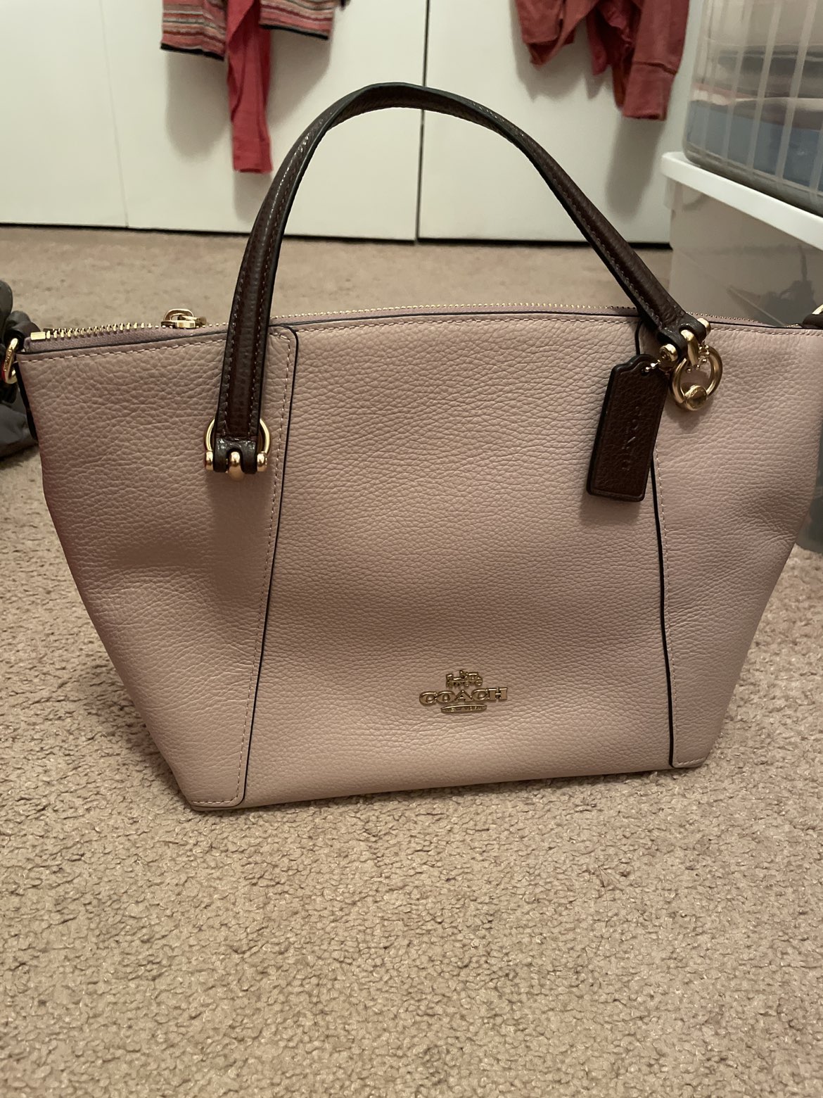 Light pink Coach crossbody bag thumbnail