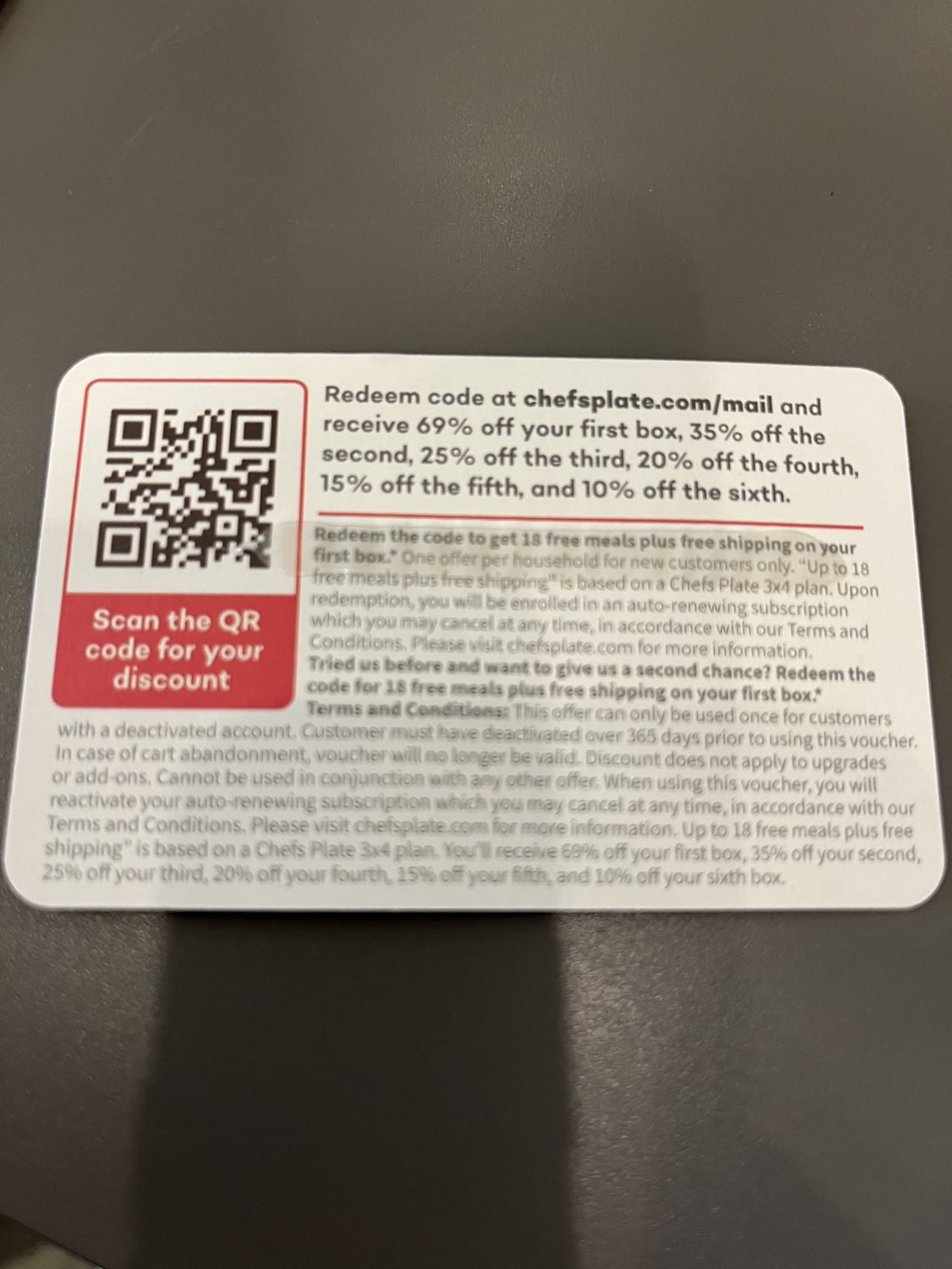 Chef’s Plate coupon #freecycle image indicator(2)