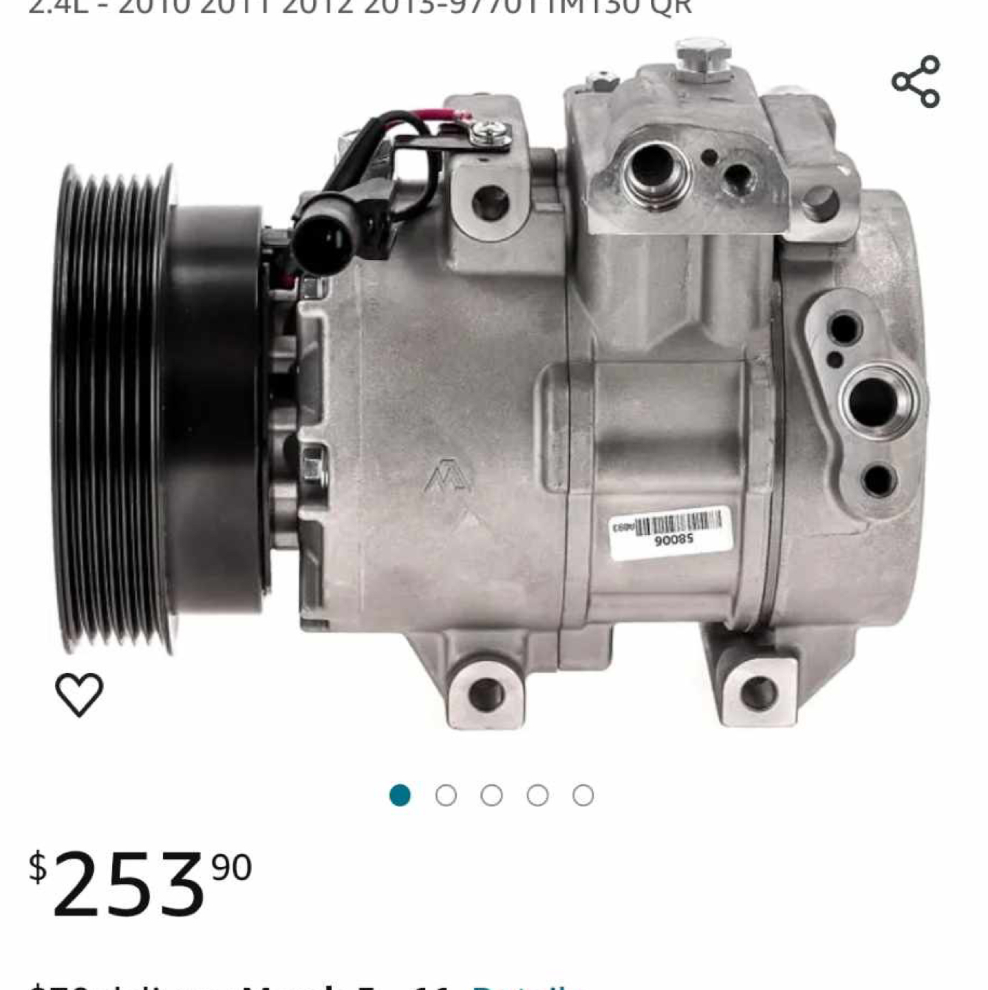 Compressor for Kia Forte #346 thumbnail