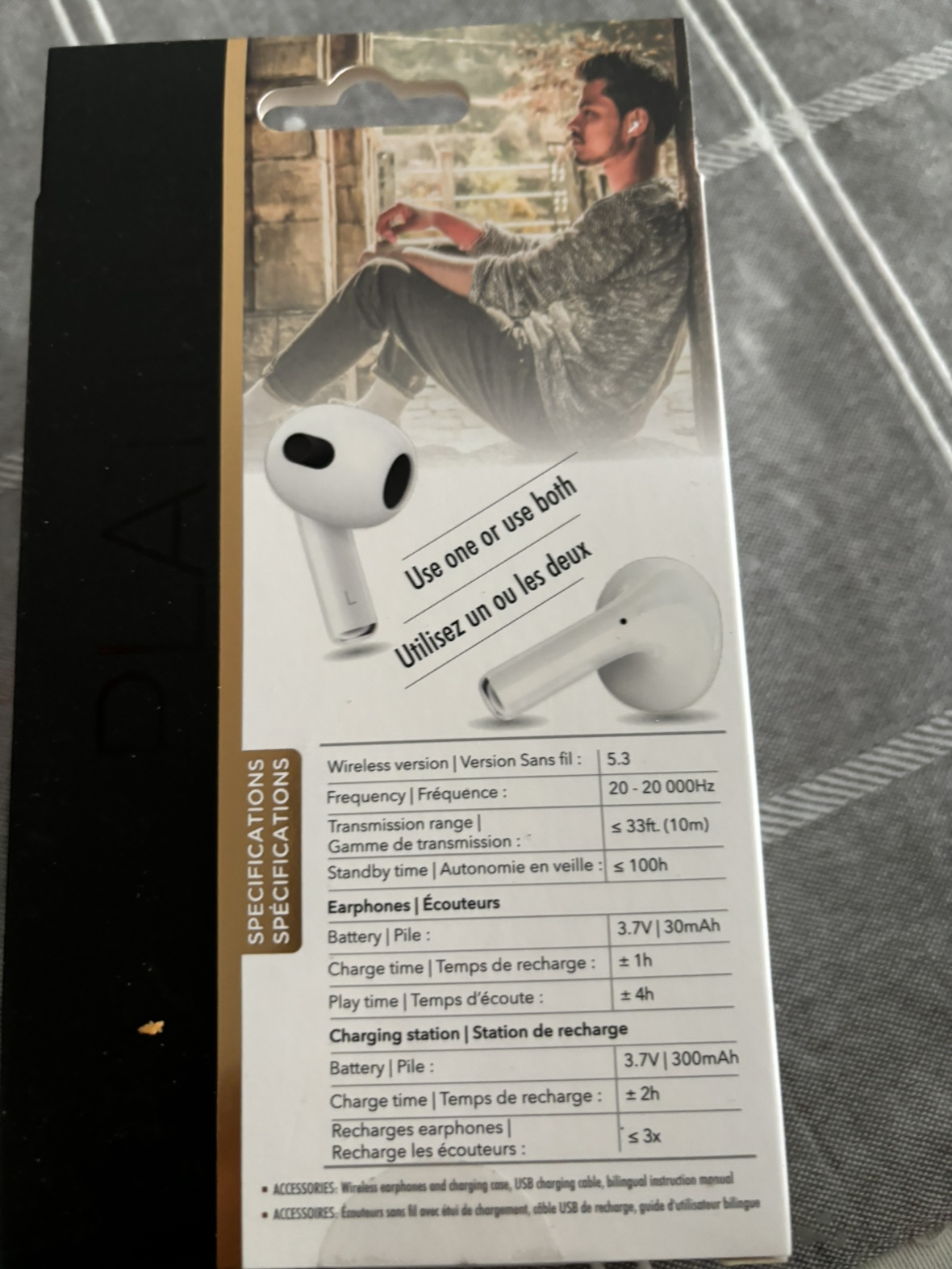 escape wireless earphones with charging case and microphone - photo 2