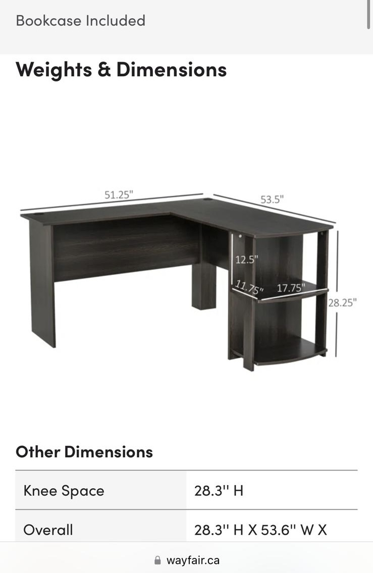 Study desk with attached bookcase - photo 3