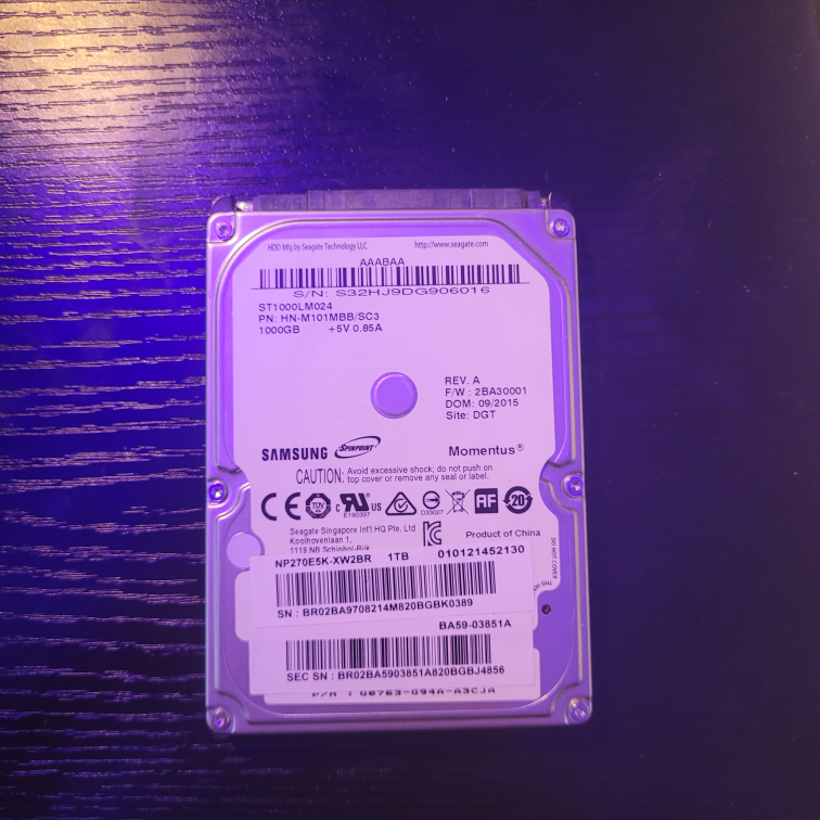 Samsung internal hard drive 1TB