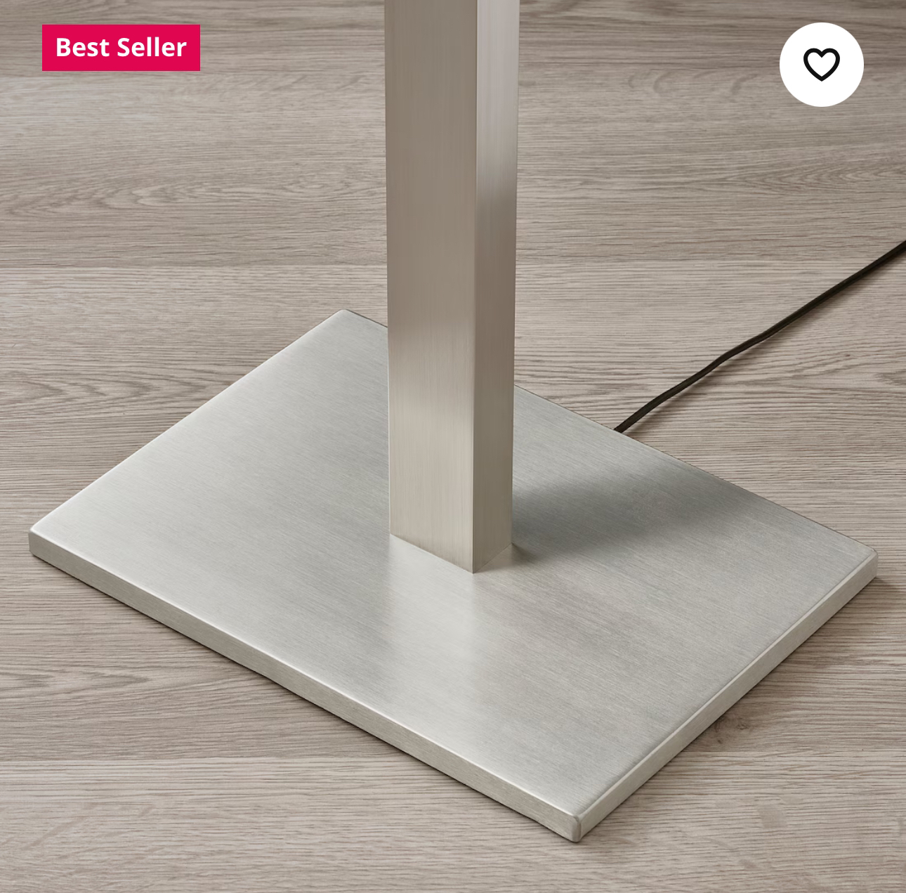 IKEA Floor lamp with Bulb, nickel plated/white, 150 cm (59 ") - photo 4