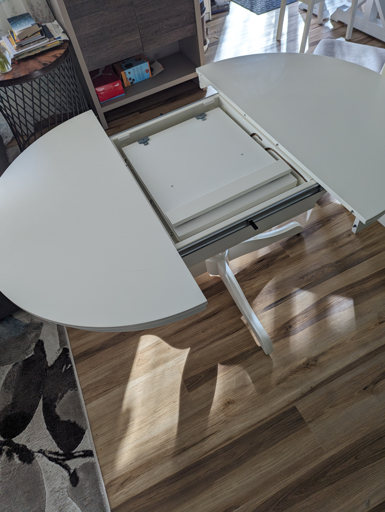 Ikea extendable dining table with one chair - photo 3