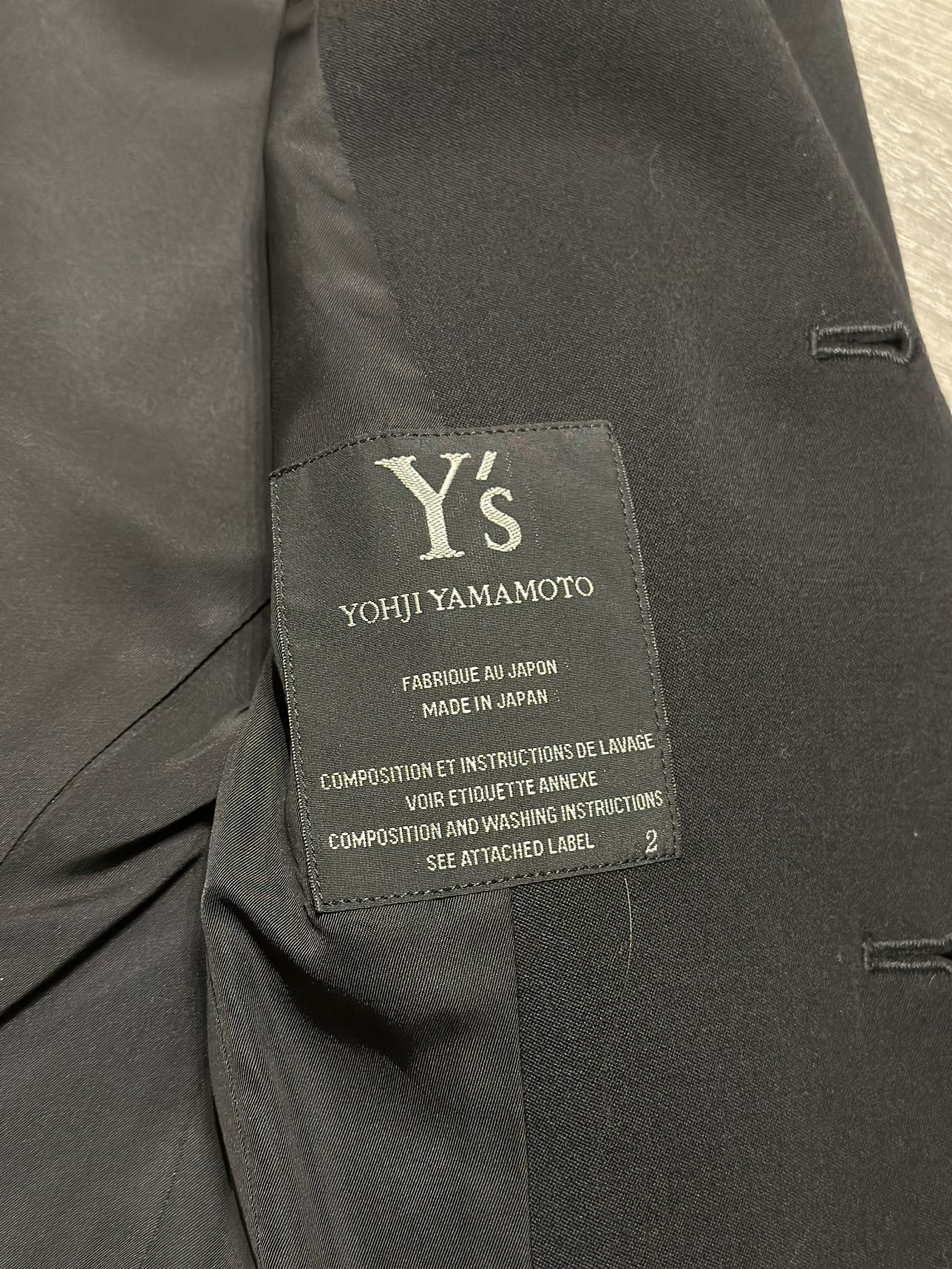 Yohji Yamamoto blazer Black Wool Women Size XS - S Japan image indicator(7)