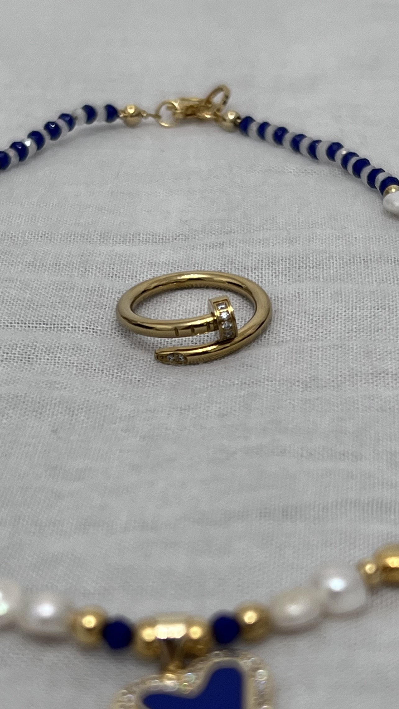 Nail ring and curved ring sold as set thumbnail