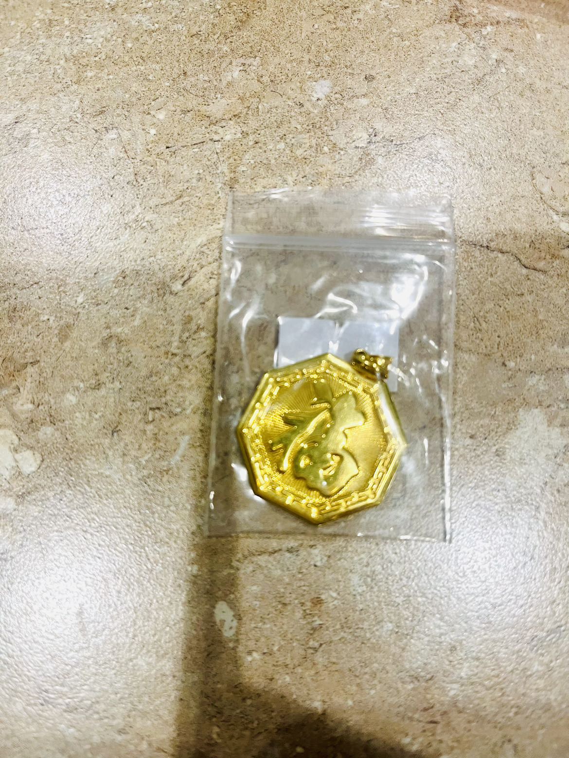 Brand New Saudi Gold 18k Dragon Luck Pendant thumbnail