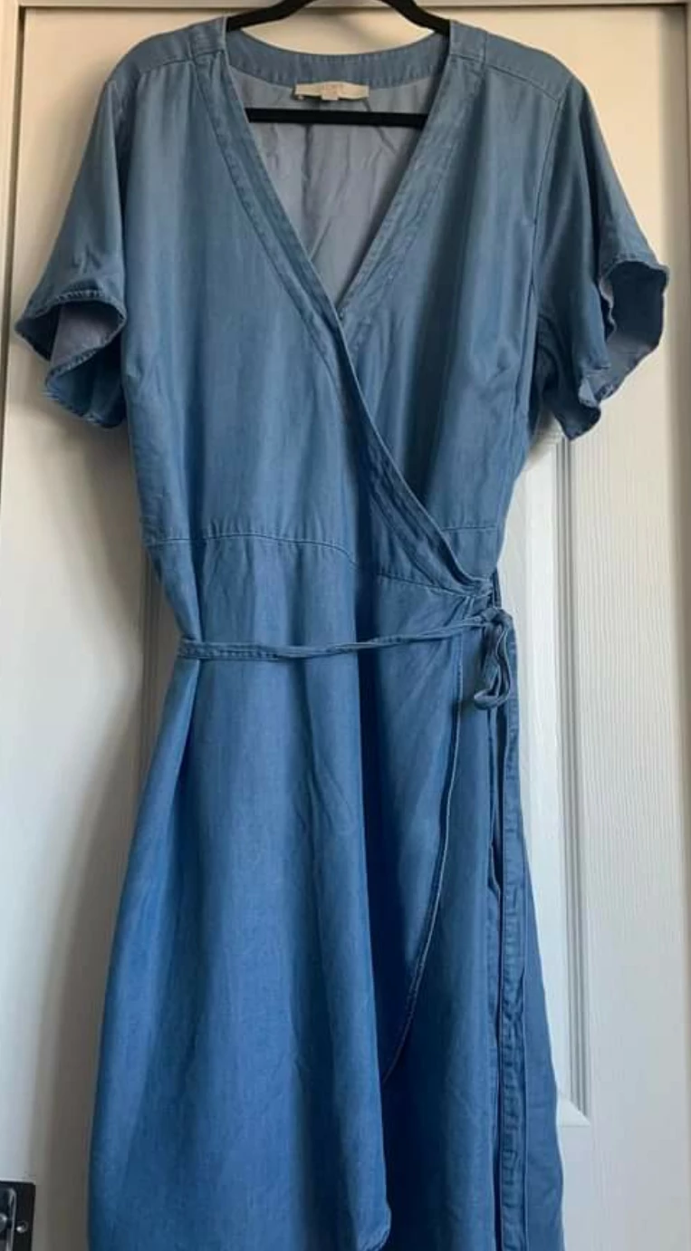 LOFT WRAP DRESS. 100% LYOCELL. #size20 #XXL