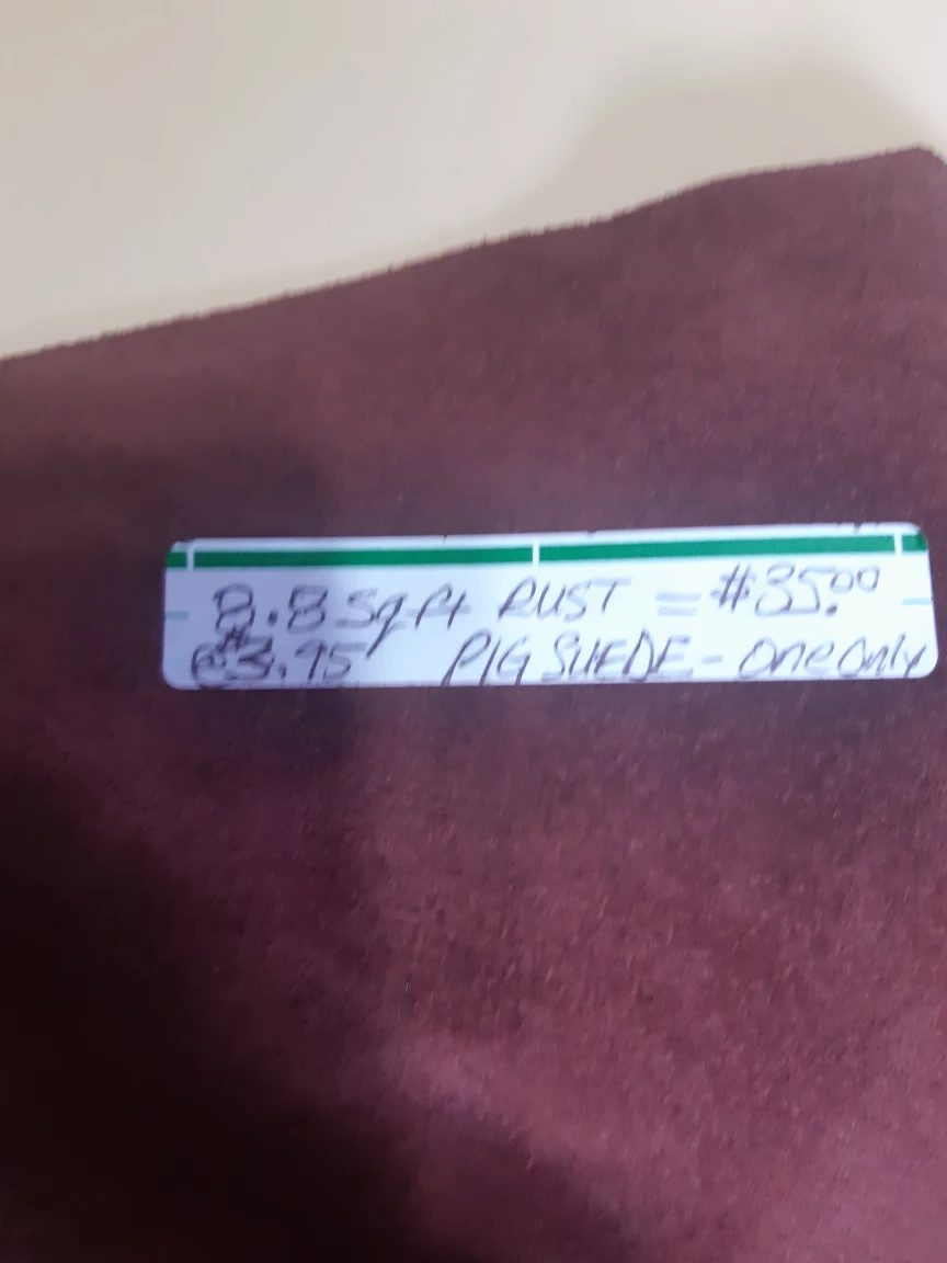 PIG SUEDE 8.80 SQ FT. RUSTIC BURGUNDY $35.00 - photo 3