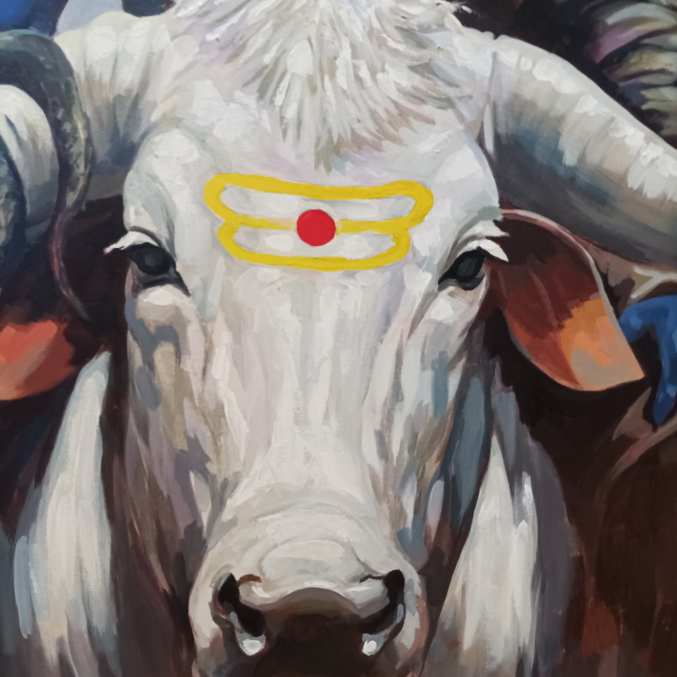 original oil painting 40 by 40 " image indicator(8)