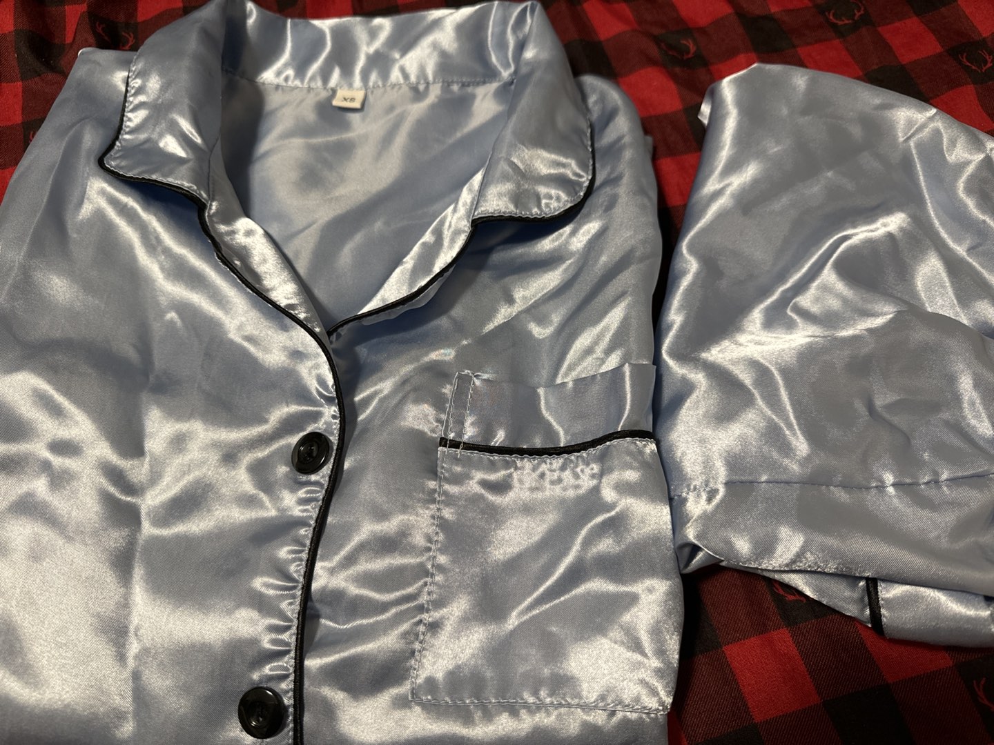 Womens Satin Pajama Set image indicator(2)