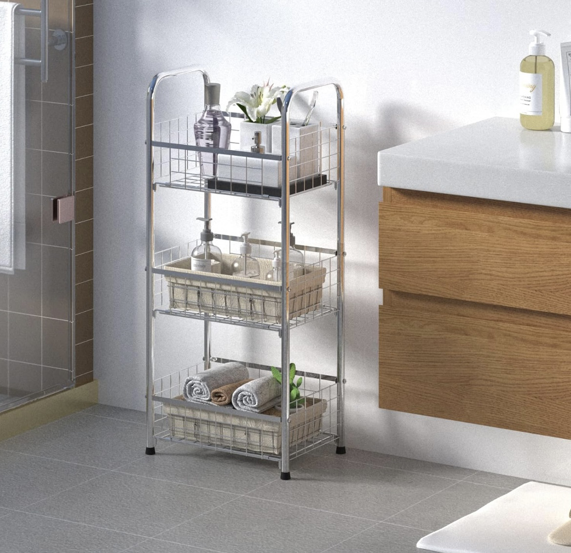 (Qty : 2) Stainless Steel 3-tier organizing Shelf - photo 4