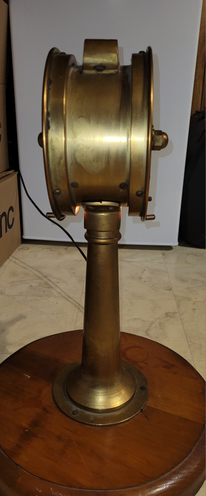 Table Top Solid Brass .Ship's Engine Room Telegraph 19" Tall - photo 3