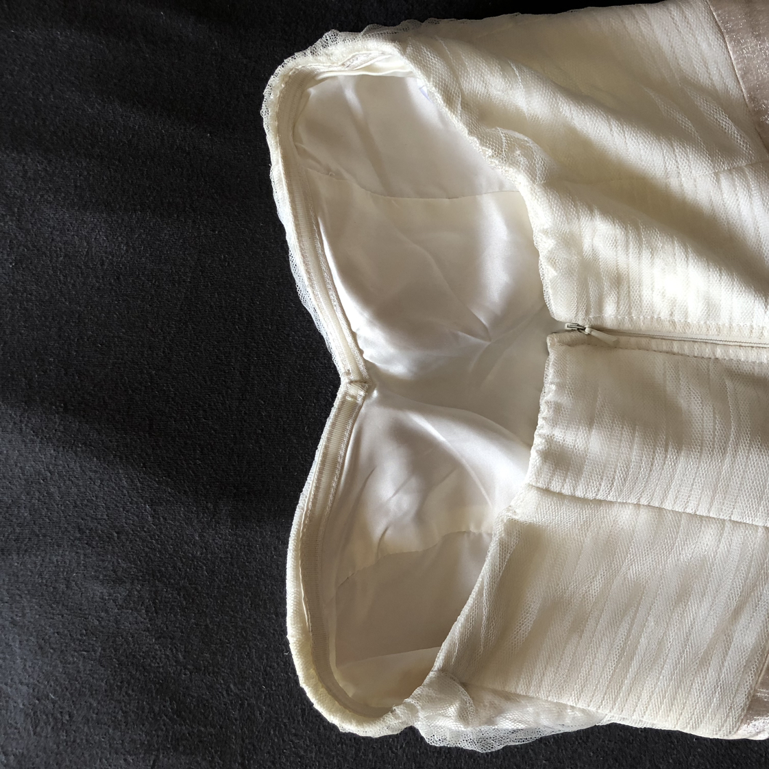 Cute White/Beige Dress image indicator(6)