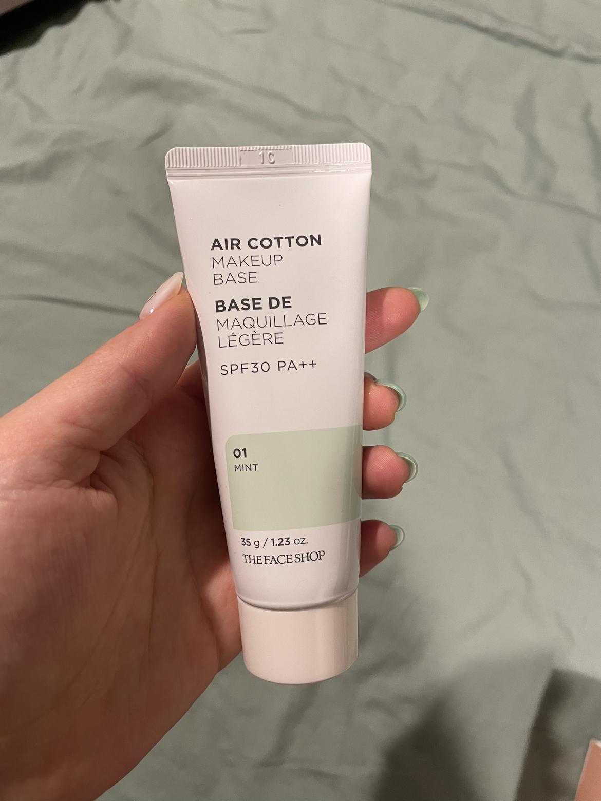 The face shop make up base Green