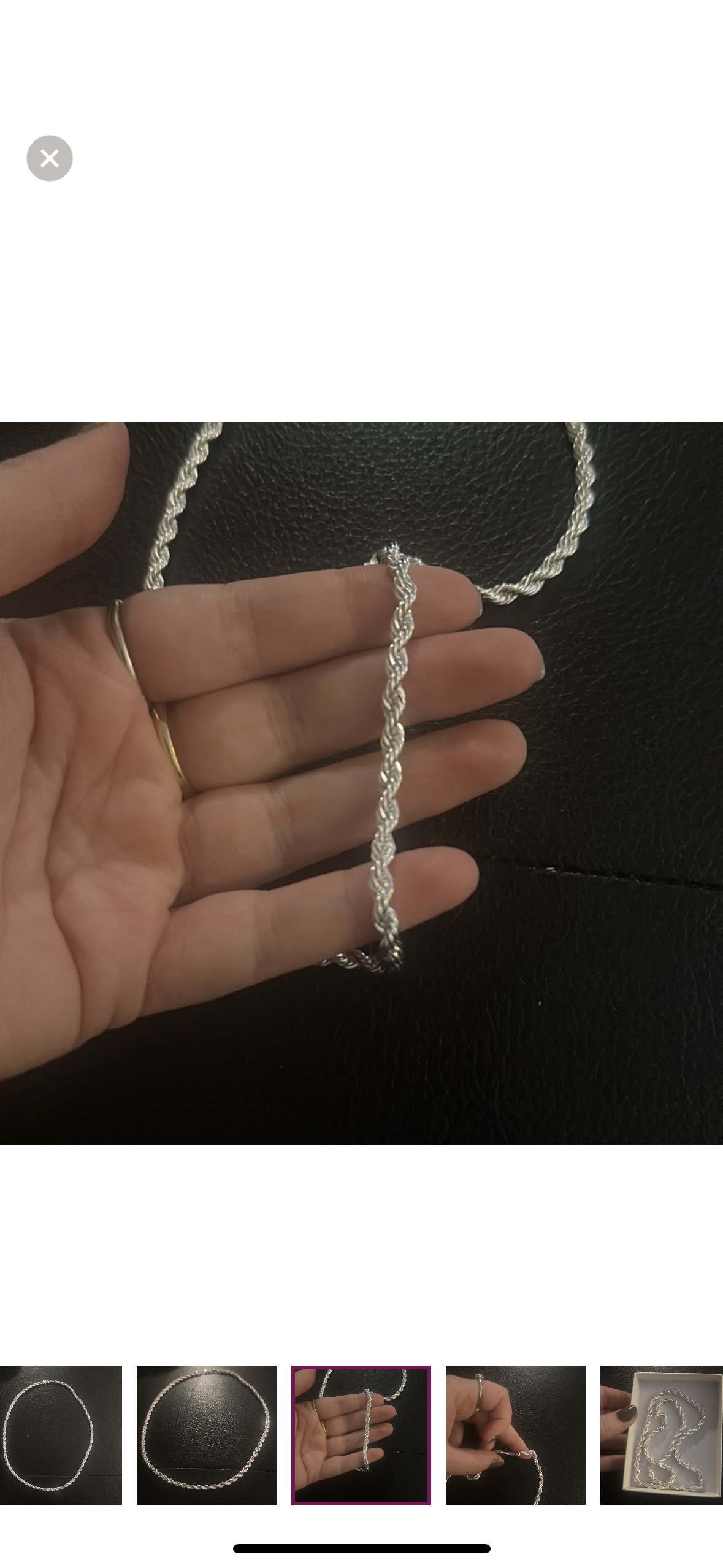 Silver Rope Necklace image indicator(3)