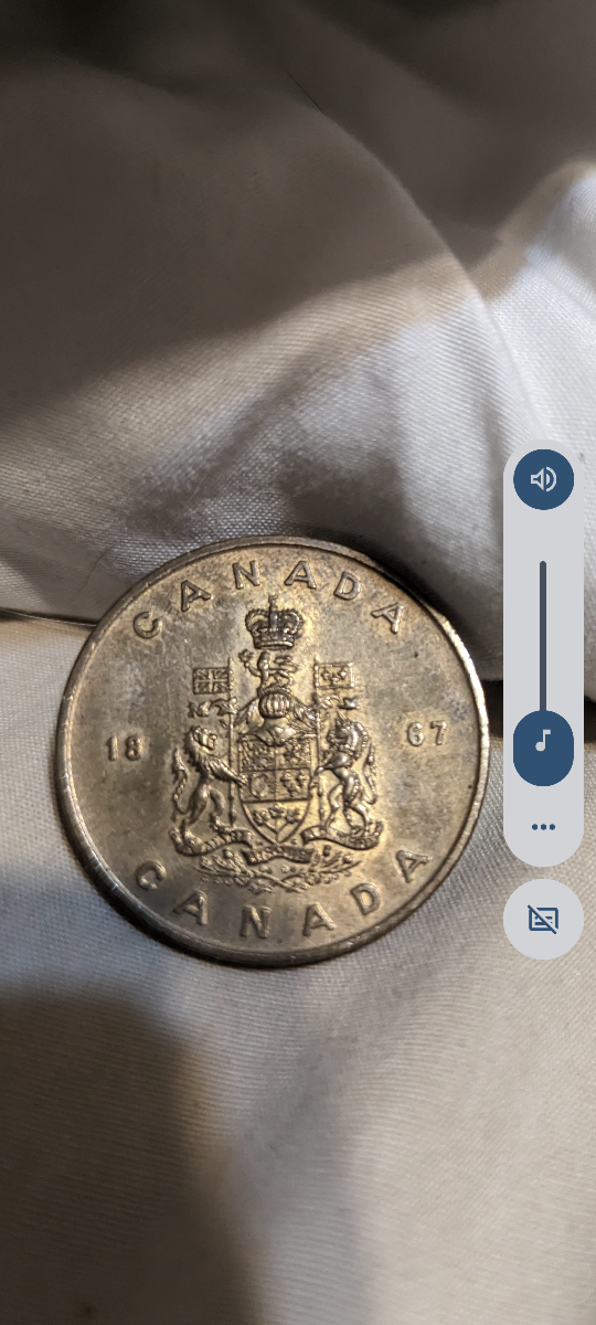 1867 Canadian Maple leaf coin