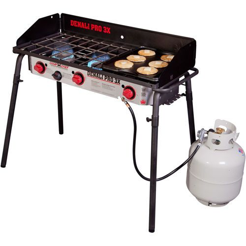 Camp Chef Denali Pro 3X outdoor camping stove + propane tank thumbnail