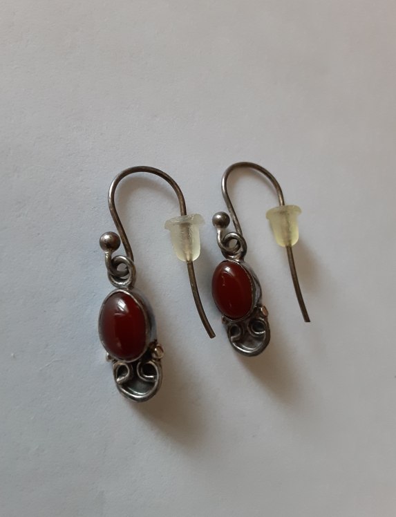 Dainty Silver Drop Earrings