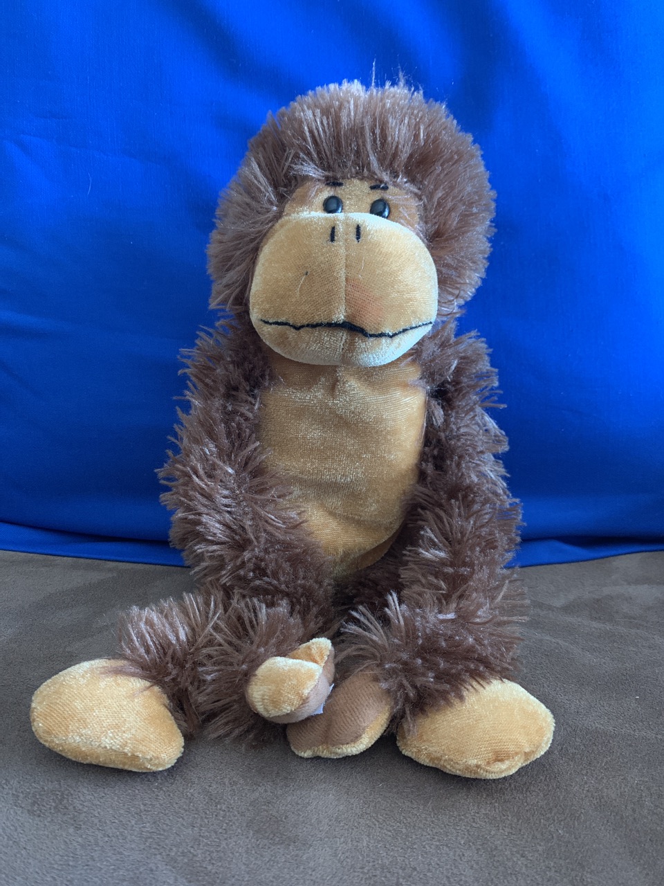 Furry Stuffed Monkey With Clinging Arms Needs New Buddy 🥰