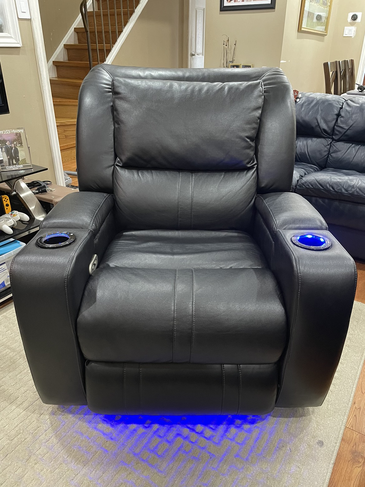 Electric Faux Leather Recliner - photo 2
