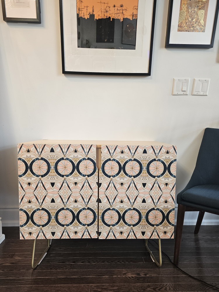 Art-Déco Mosaic Wooden Cabinet - photo 2