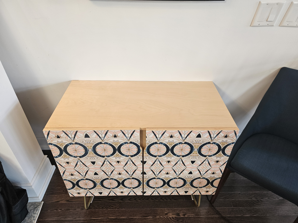 Art-Déco Mosaic Wooden Cabinet - photo 4