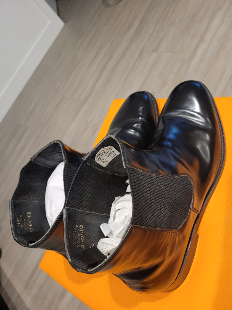 Men Black Highheel boots