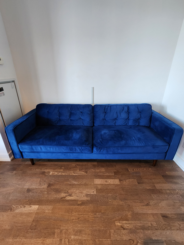 Sofa | Bouie 84.5" Velvet Square Arm Sofa - photo 2