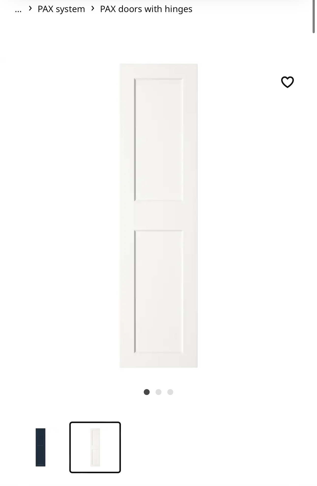 2 GRIMO doors with hinges 50x195cm