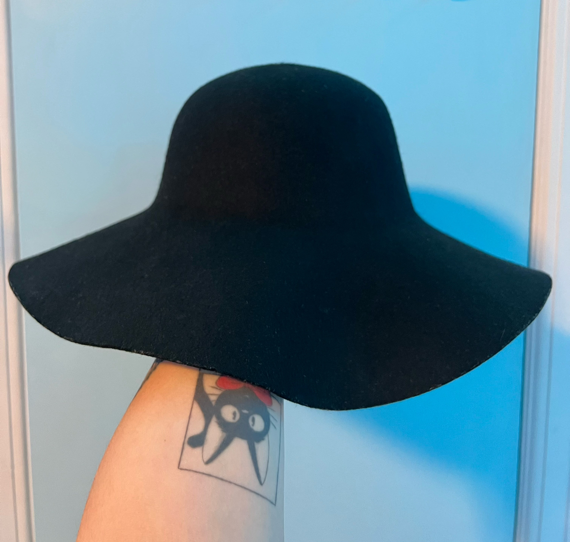 Gothy Discontinued Black Wool Floppy American Apparel Hat - photo 2