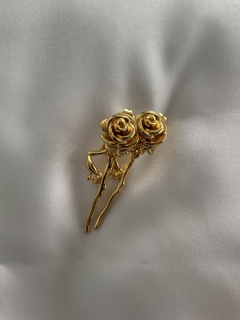 Gold Rose Earrings 🌹 image indicator(2)