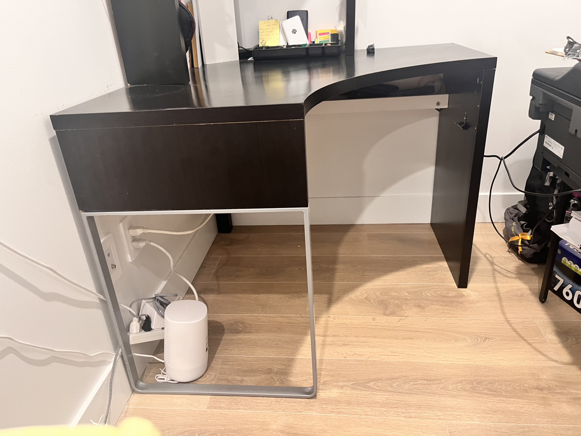 Sleek black 2-level Study Table