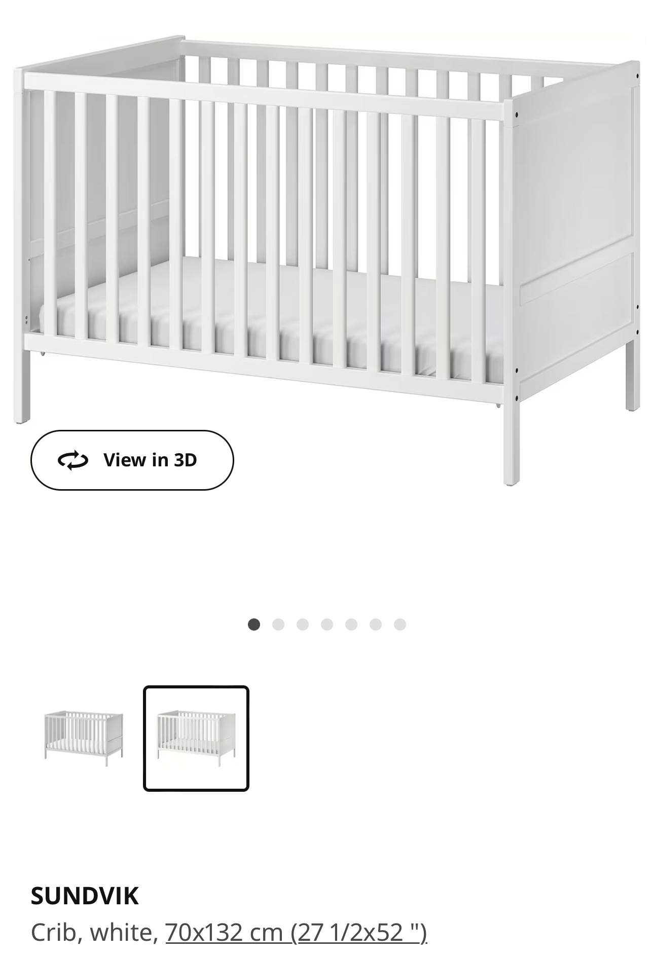 Crib IKEA with mattress - photo 3