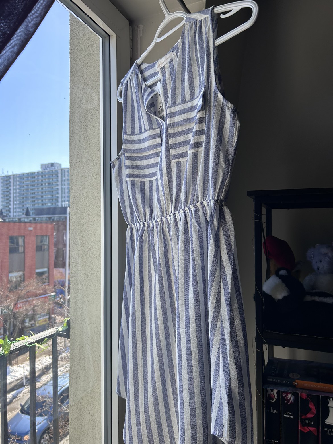 Blue Striped Dress | Monteau LA | Size M image indicator(4)