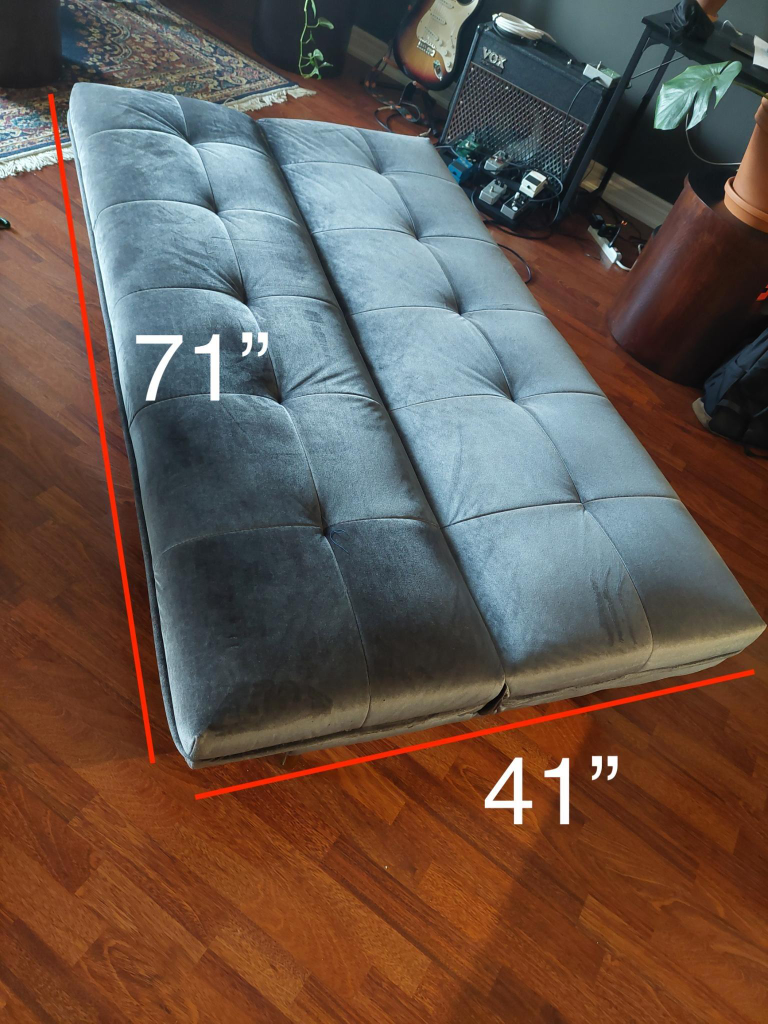 Grey folding sofa/bed - photo 5