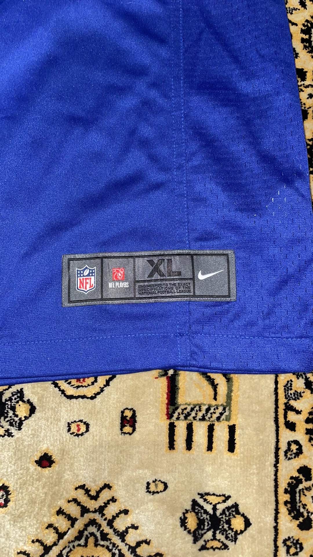 Men's Nike Daniel Jones Royal New York Giants Game Jersey - photo 5