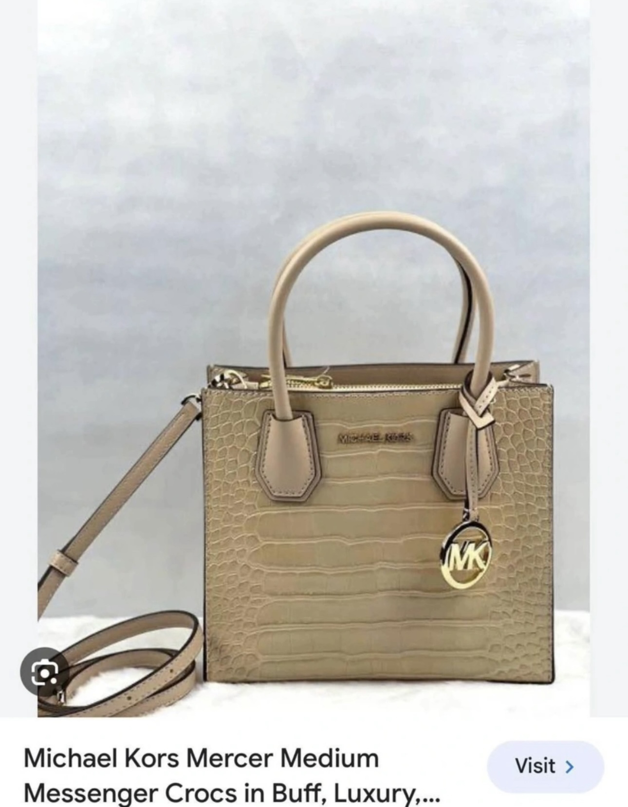 Michael Kors Mercer Medium Messenger Crocs thumbnail