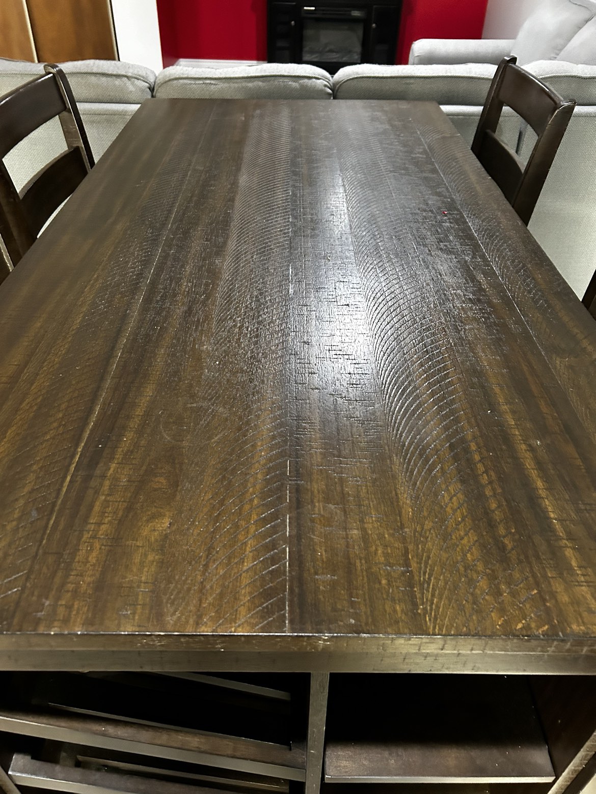 5 pieces wooden dining table with chairs - photo 2