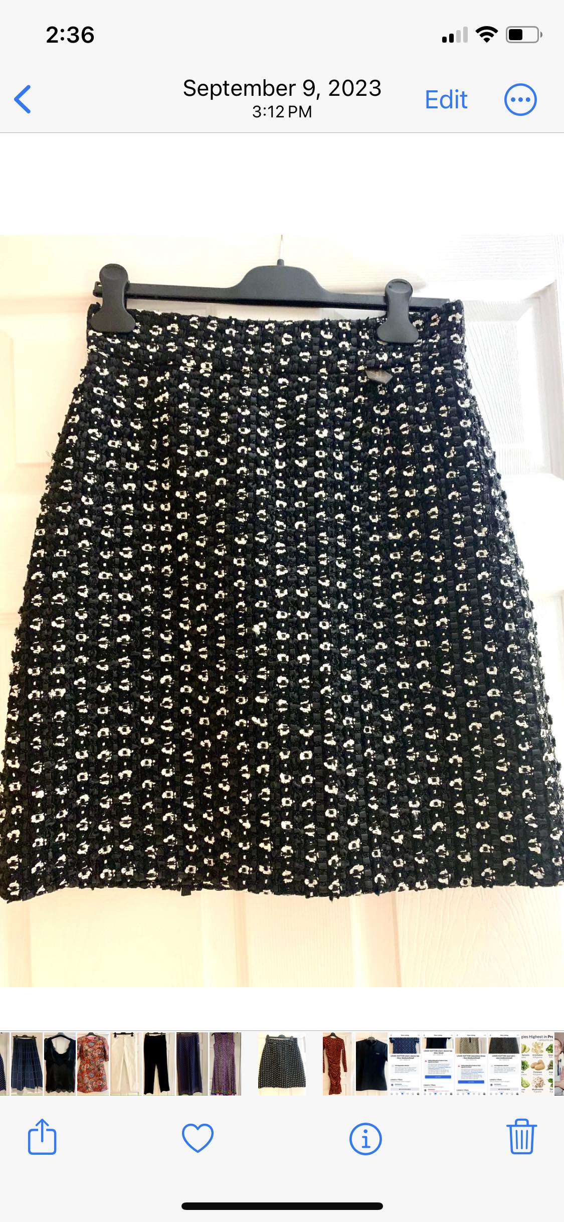 Louis Vuitton Wool mini skirt - Size: 38/Sell or Trade thumbnail