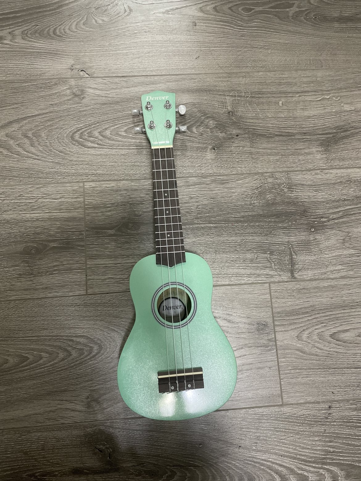 Turquoise ukulele