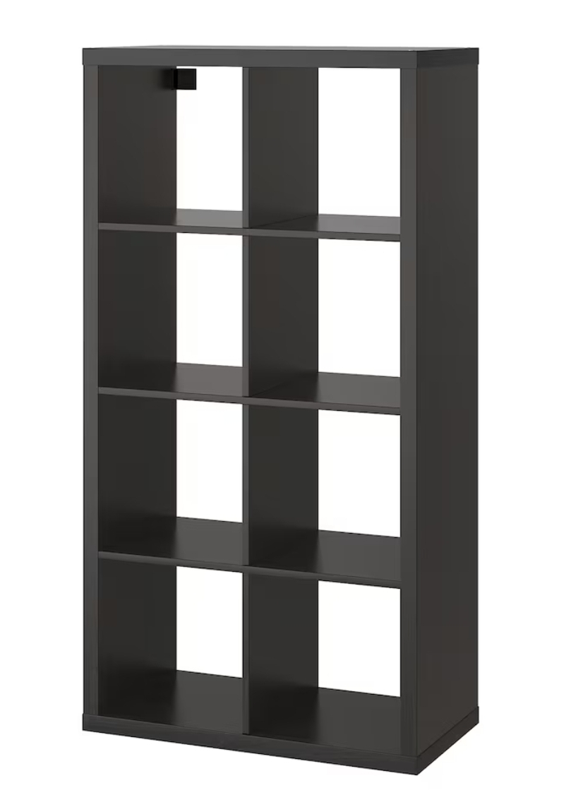 IKEA KALLAX Shelf Unit (Black/Brown) thumbnail