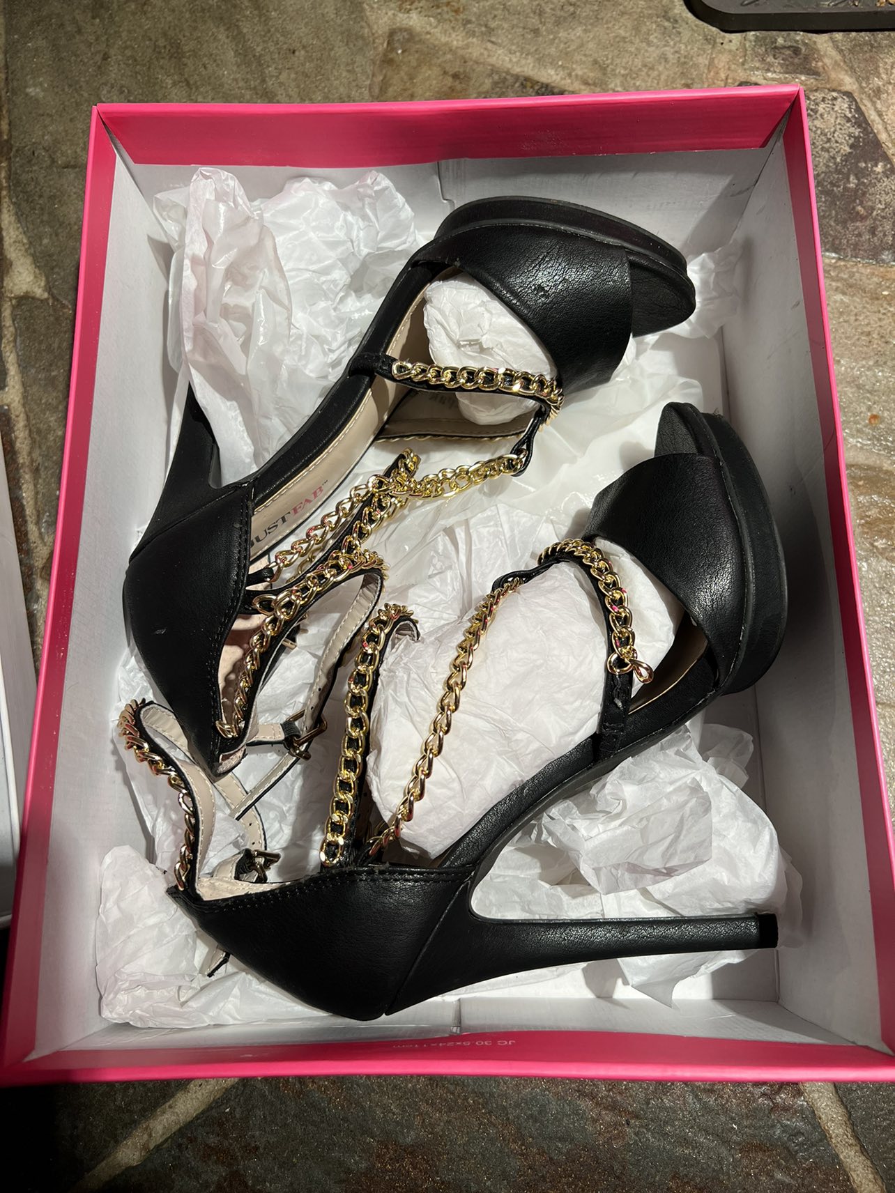 Just Fab Lysandra Black Heels (Women’s 8)(LNIB) image indicator(6)