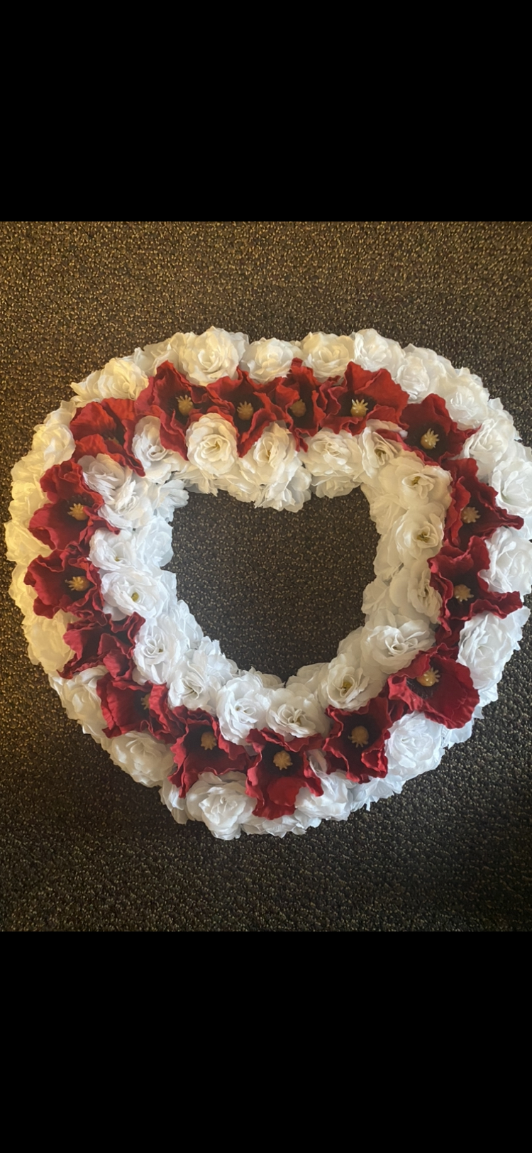 21” heart-shaped wreath