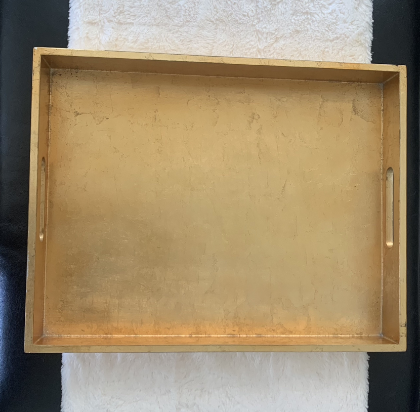 Lacquered Wood Gold Tray thumbnail