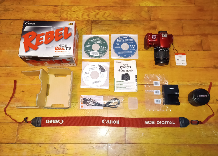 Canon Rebel T3 Camera w/ 2x IS II Lens + Extras image indicator(4)