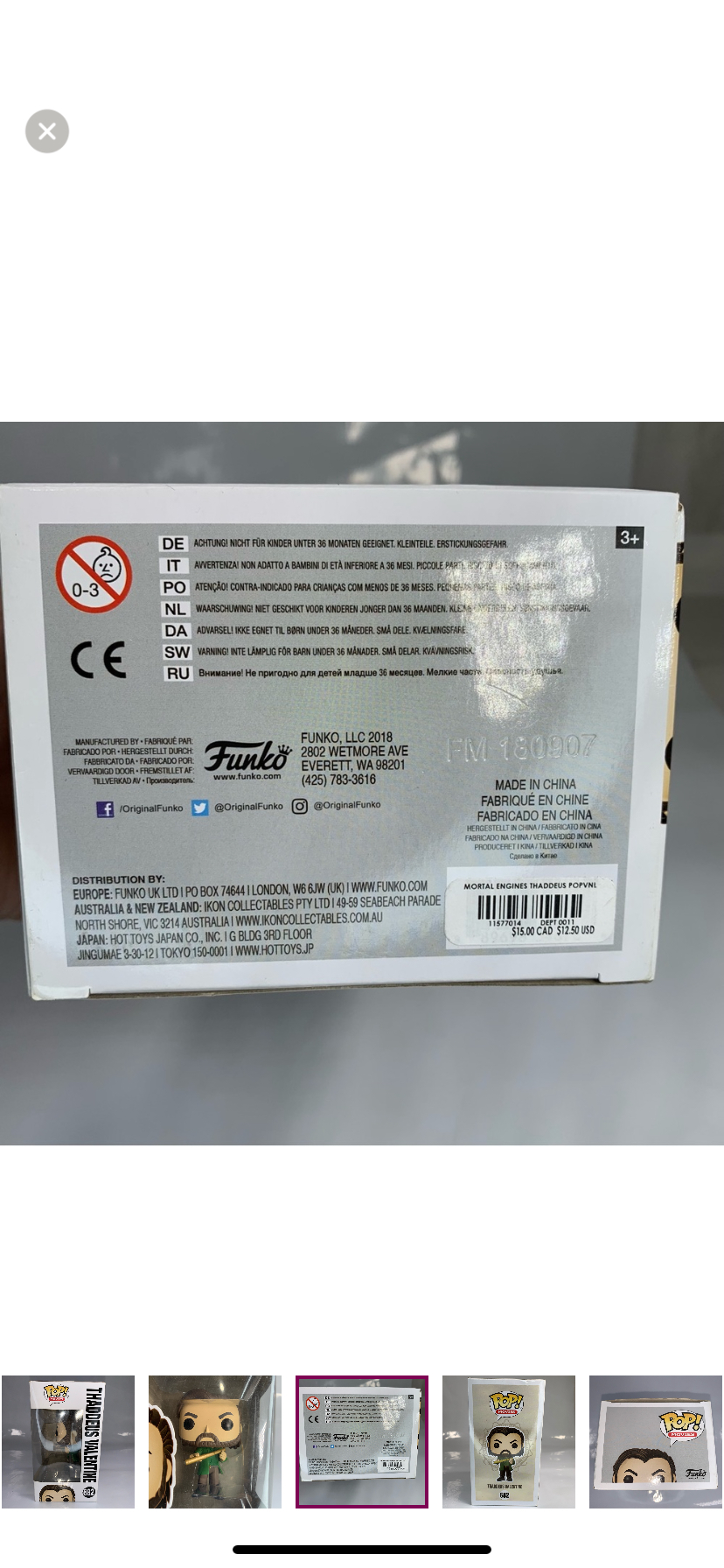 🥕Funko POP Movie Mortal Engines Thaddeus Valentine #682  🥕 image indicator(5)