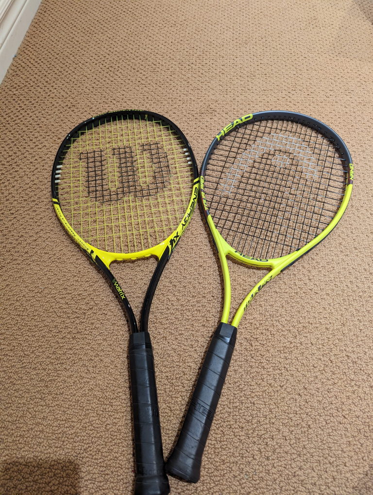 2 tennis rackets