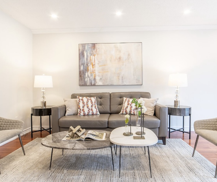 Leon's genuine leather sofas (2 sets)